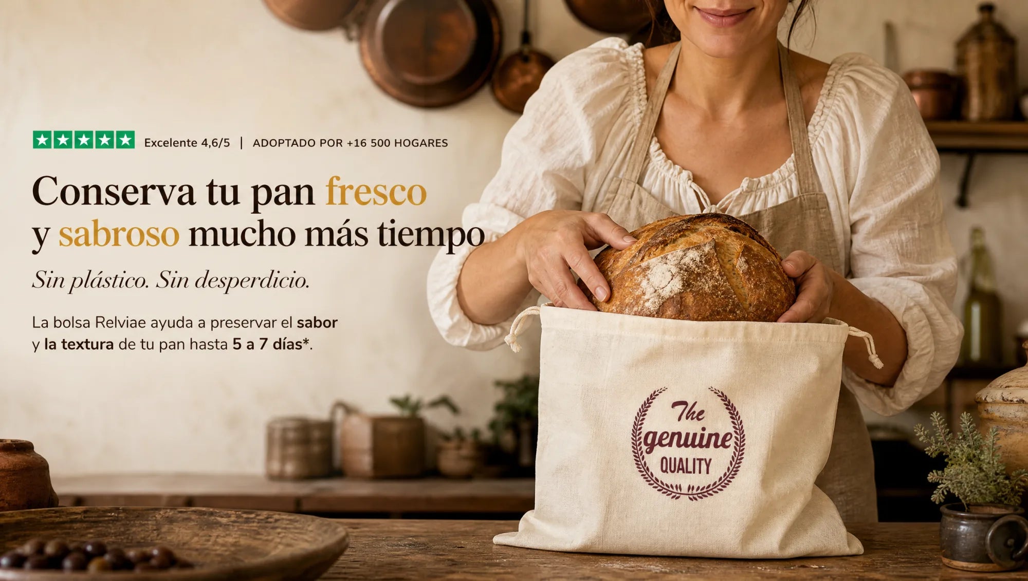 Bolsa para pan de cera de abeja Laftya