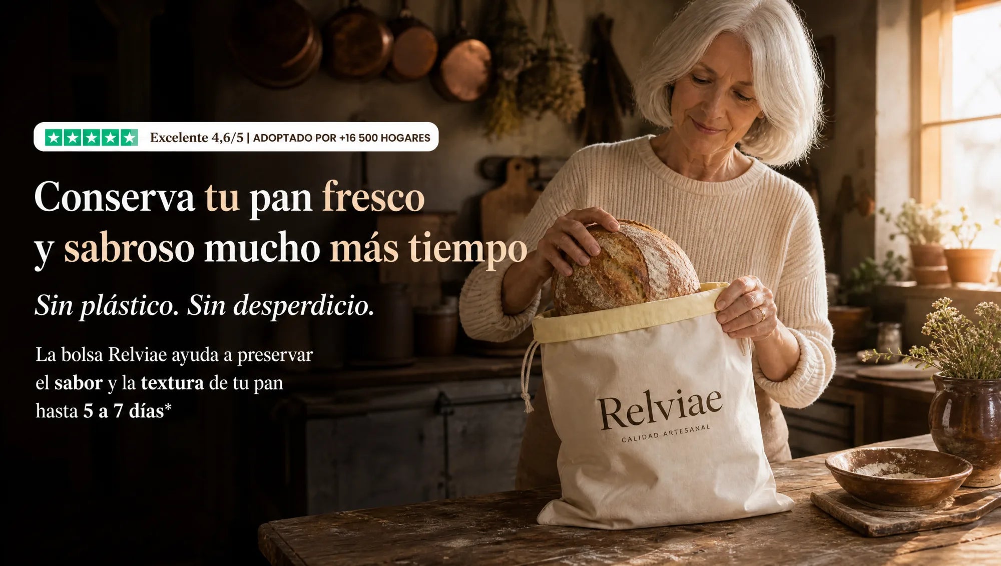 Bolsa para pan de cera de abeja Laftya